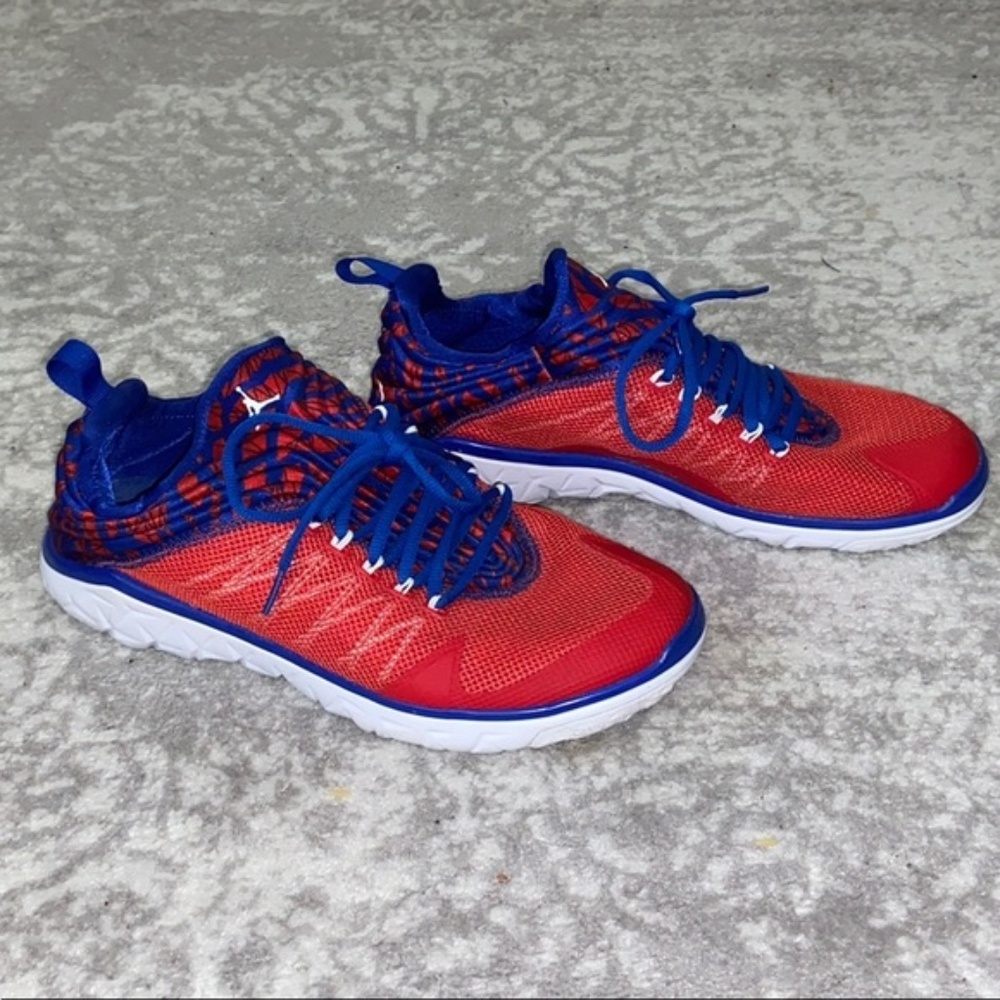 Red and Blue Nike Jordan's Size 12.5